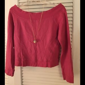 Final price 👚🎀Express dark pink off shoulder top