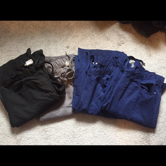 GRAY/BLACK PAIR SOLD Grey's Anatomy Scrub Pants XS