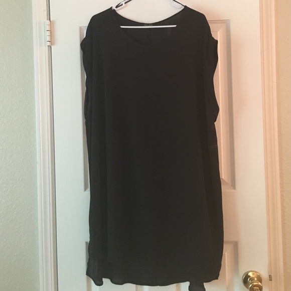 New Look cap sleeve high low top