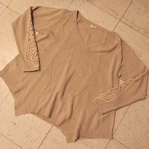 Oversized Flowy Tan Sweater NWOT