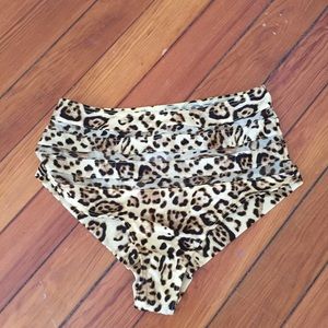 RVCA Cheetah High Waist Bikini Bottoms XS