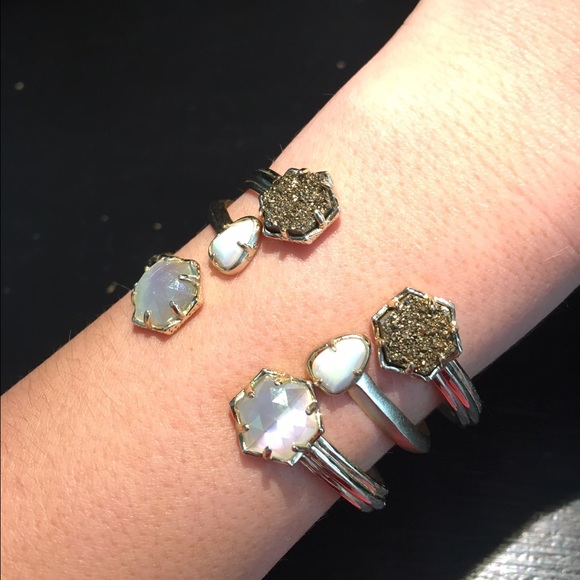 Kendra Scott Arden Cuff in Gold/Bronze Druzy - Picture 3 of 3