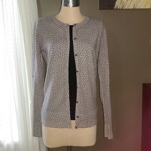 Gray polka dot cardigan