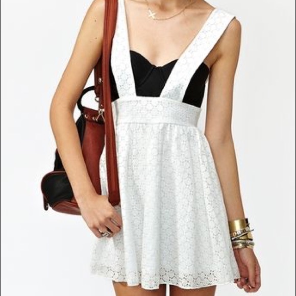 Never been worn! Nasty Gal Lace Suspender Dress