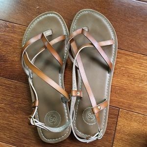 Cognac sandals