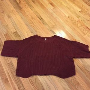 FREE PEOPLE MAROON SWEATER