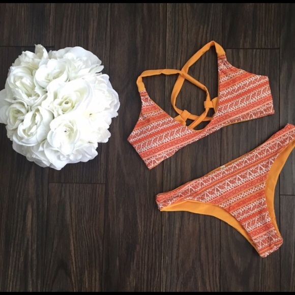 Reversible Orange Bikini