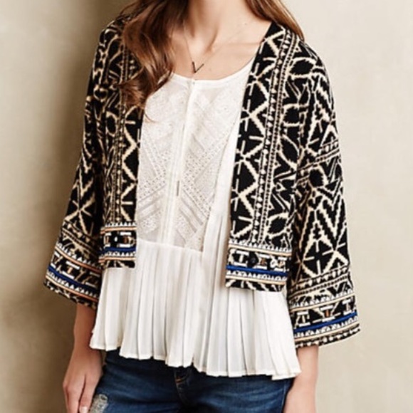 Anthropologie Elevenses Embellished Kimono ✨