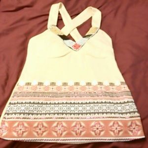 Beautiful yellow criss cross tank