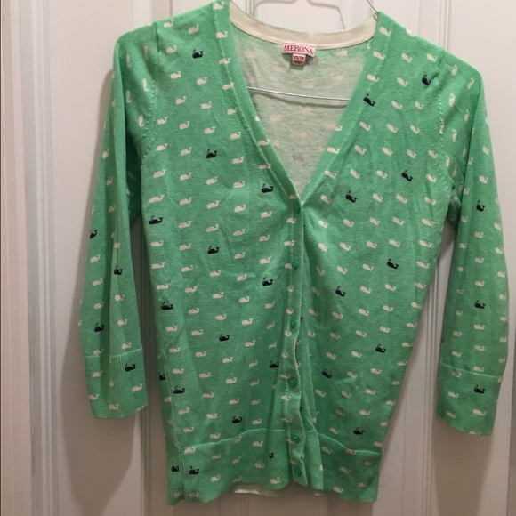 🐳J crew type Merona whale print cardigan! 🐳