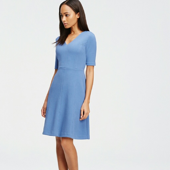 Ann Taylor textured fit and flare dress
