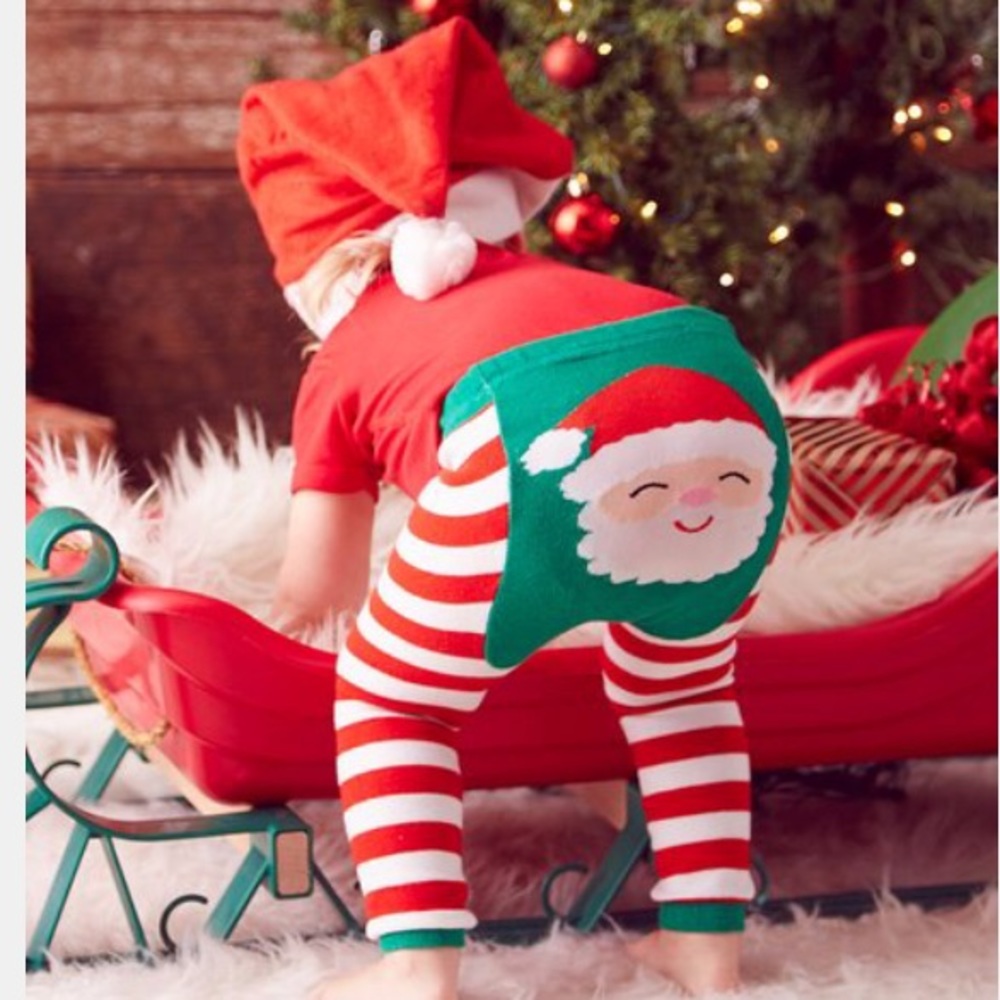 Christmas Santa Baby Cozy Knit Leggings
