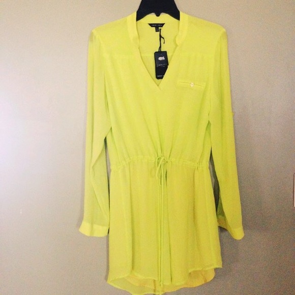 Neon Shirt Dress - Sz ML - Picture 1 of 3