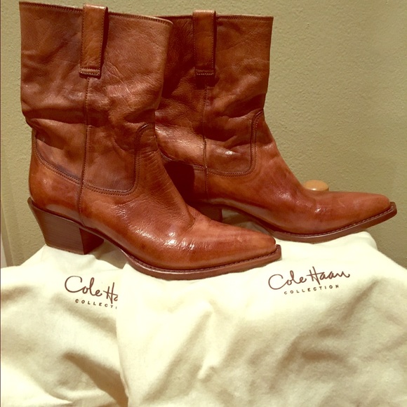Cole Haan 7.5 brown booties
