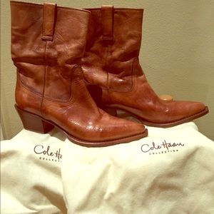 Cole Haan 7.5 brown booties