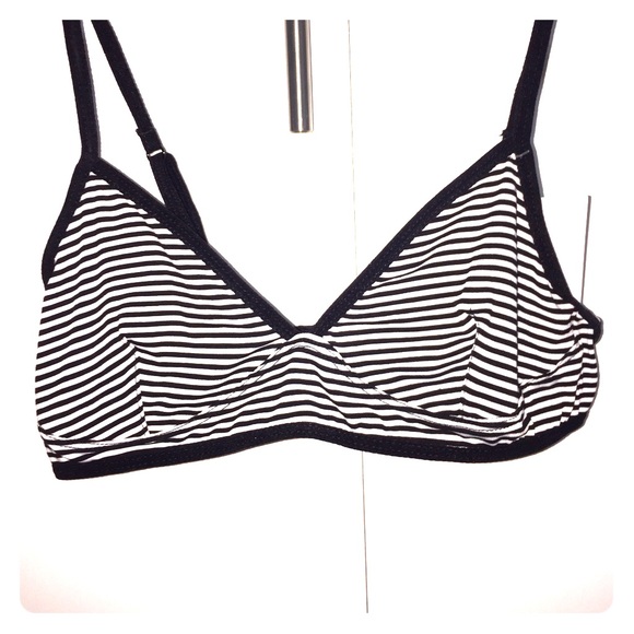 Urban Outfitters Black and White Striped Bralette