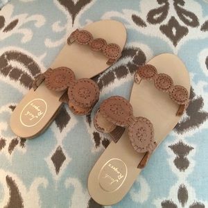 Jack Rogers Lauren sandal in Cognac, size 8