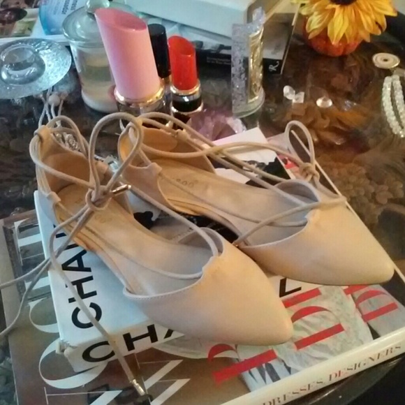 Brand New Pointed Toe  Nude Flats