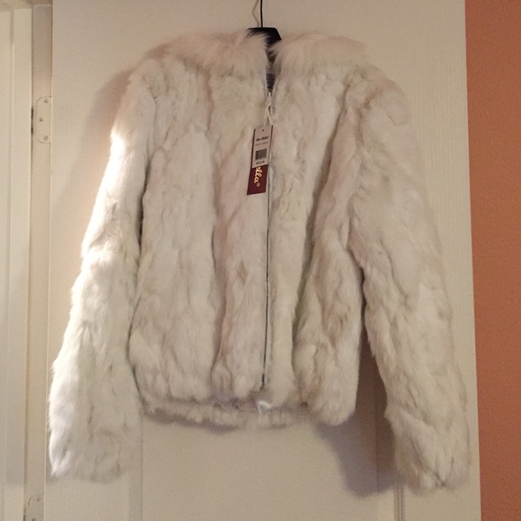 Genuine rabbit fur coat