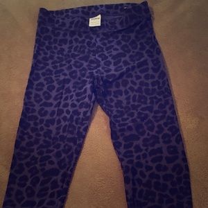 Pink Victoria's Secret blue leopard leggings