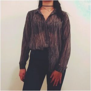 Sheer skeleton pattern blouse
