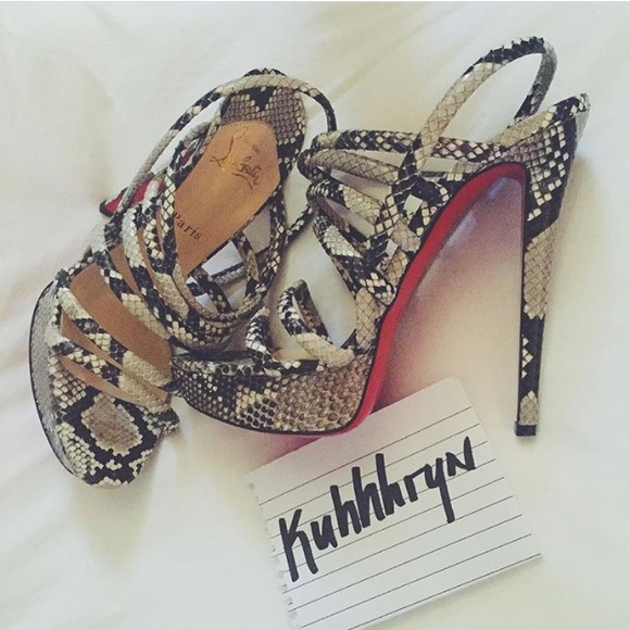 SOLD - Christian Louboutin Python Sandal  - Sz 40 - Picture 1 of 2