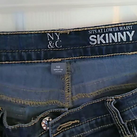 Skinny jeans, NY & Co. Jeweled