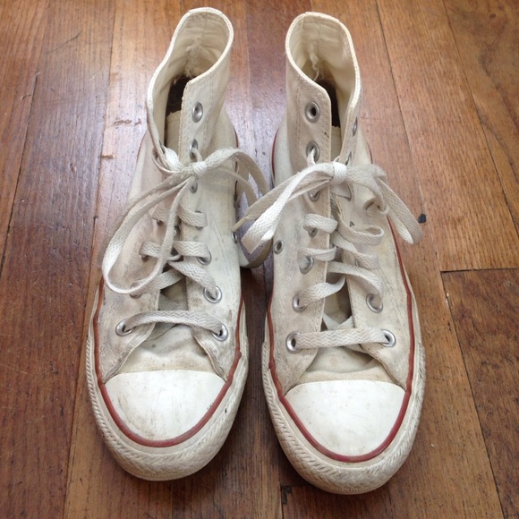 White high-top Converse