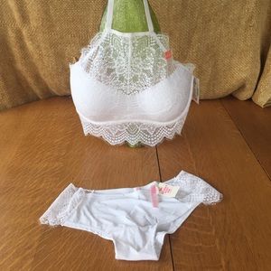 Victoria's Secret Pink bra and panty set.