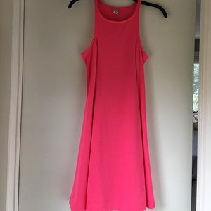 Pink Old Navy fit and flare cotton dress