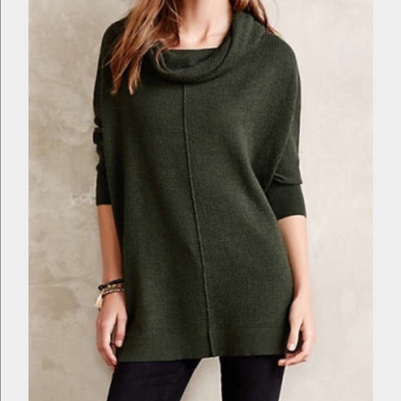 Anthropologie Waffled Cowl Pullover