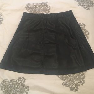 Vegan leather fluted mini skirt- Size M