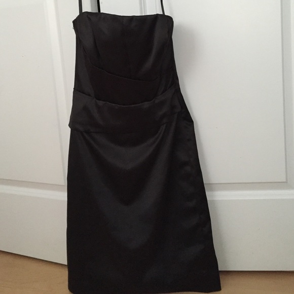 Black strapless dress