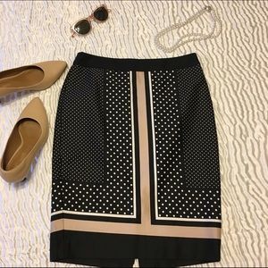 ✨NWOT Ann Taylor dotted stripe pencil skirt