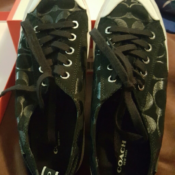Black Coach tennis shoes - Picture 1 of 3