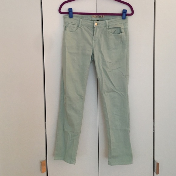 Mint Green Skinny Denim Jeans from Zara - Picture 1 of 3