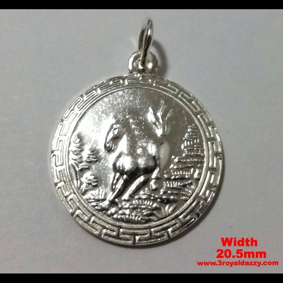 Chinese Zodiac Horoscope Silver Horse Pendant