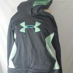 UnderArmour gray and teal hoodie
