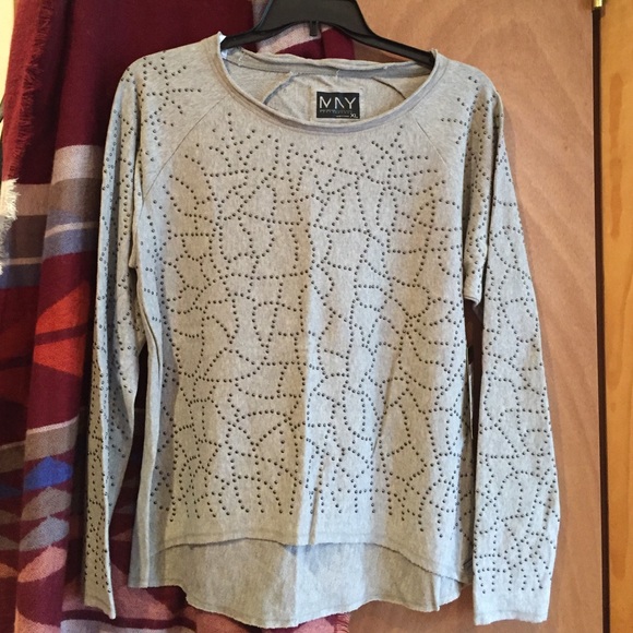 Andrew Marc Studded Performance Sweatshirt