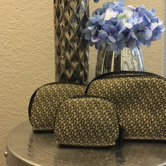 Dkny  3 piece cosmetic bags