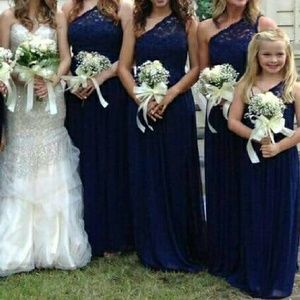 Davids Bridal One shoulder dress