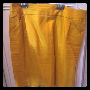 J. Crew mustard pencil skirt