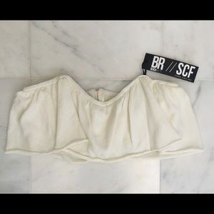 STONE COLD FOX white tube top