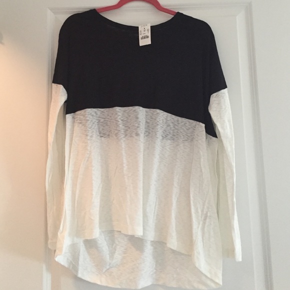 Black and white jcrew blouse