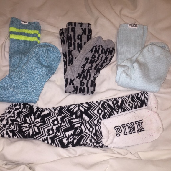 Victoria's Secret Pink knee high socks - Picture 2 of 4