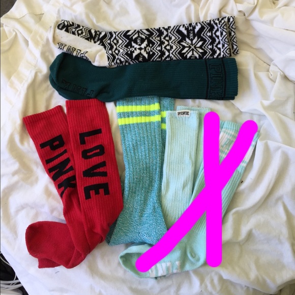 Victoria's Secret Pink knee high socks - Picture 3 of 4
