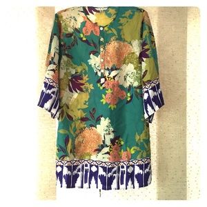 100% Silk Tunic Blouse by CAbi.