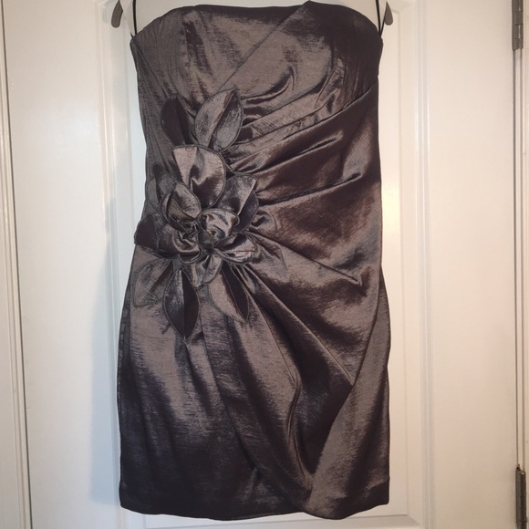 Jessica McClintock Shiny Strapless  Dress