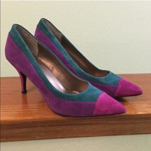 Amazing purple and teal heels. Size 9.5