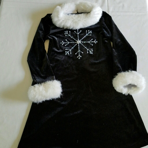 Bonnie Jean Other - DROP BONNIE JEAN black sparkly velvet dress
